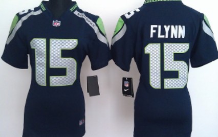 Nike Team Women's Jersey Seattle Seahawks 15 Matt Flynn Blue Game